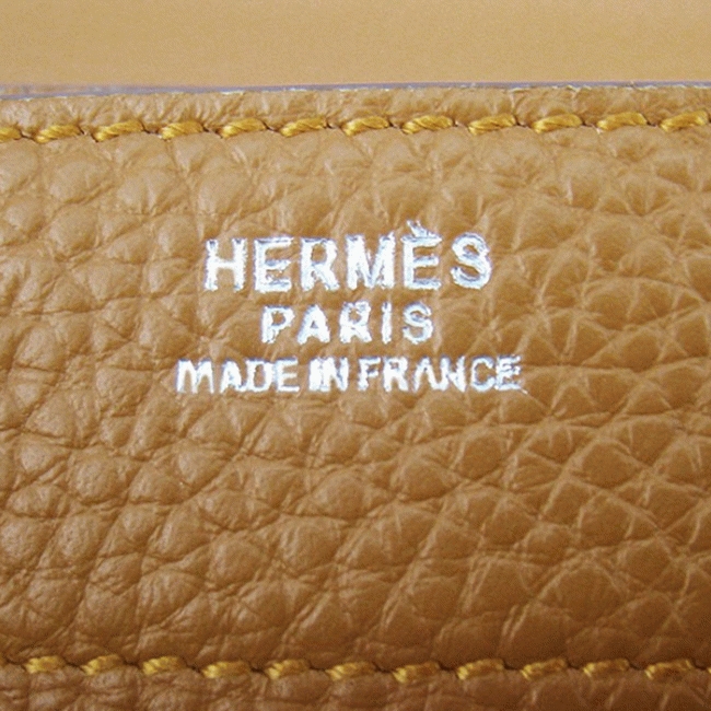 Brown Calf Leather Fake H**me5 Sac A Depeches 38cm Briefcase