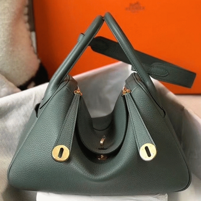 Replica H**me5 Lindy bag 26cm in vert amande