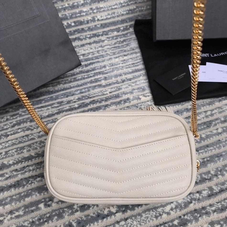 Fake Sa1nt Lau*nt Lou Mini Bag White