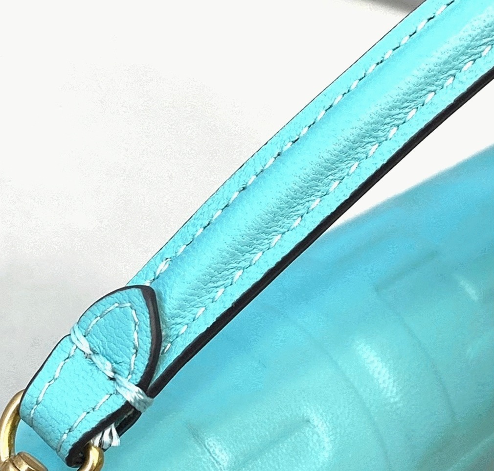 Top Quality Fake F**di Small Baguette Bag In Blue FF