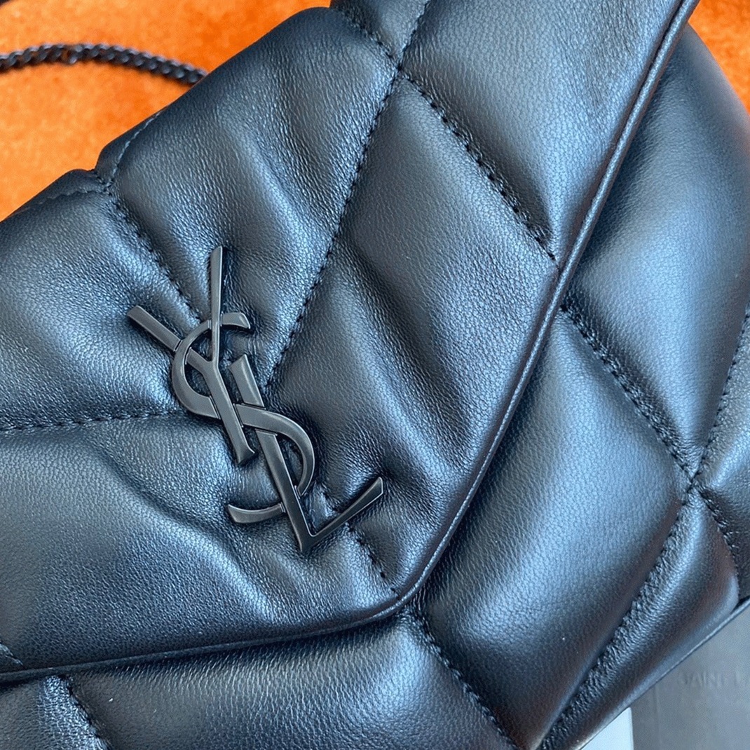 Replica Sa1nt Lau*nt Puffer Small Chain Bag Noir Lambskin