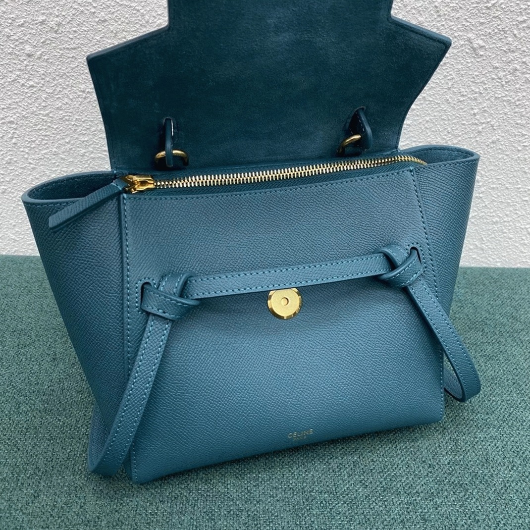 Ce1i*e Belt Nano Bag Imitation in Prussian Blue