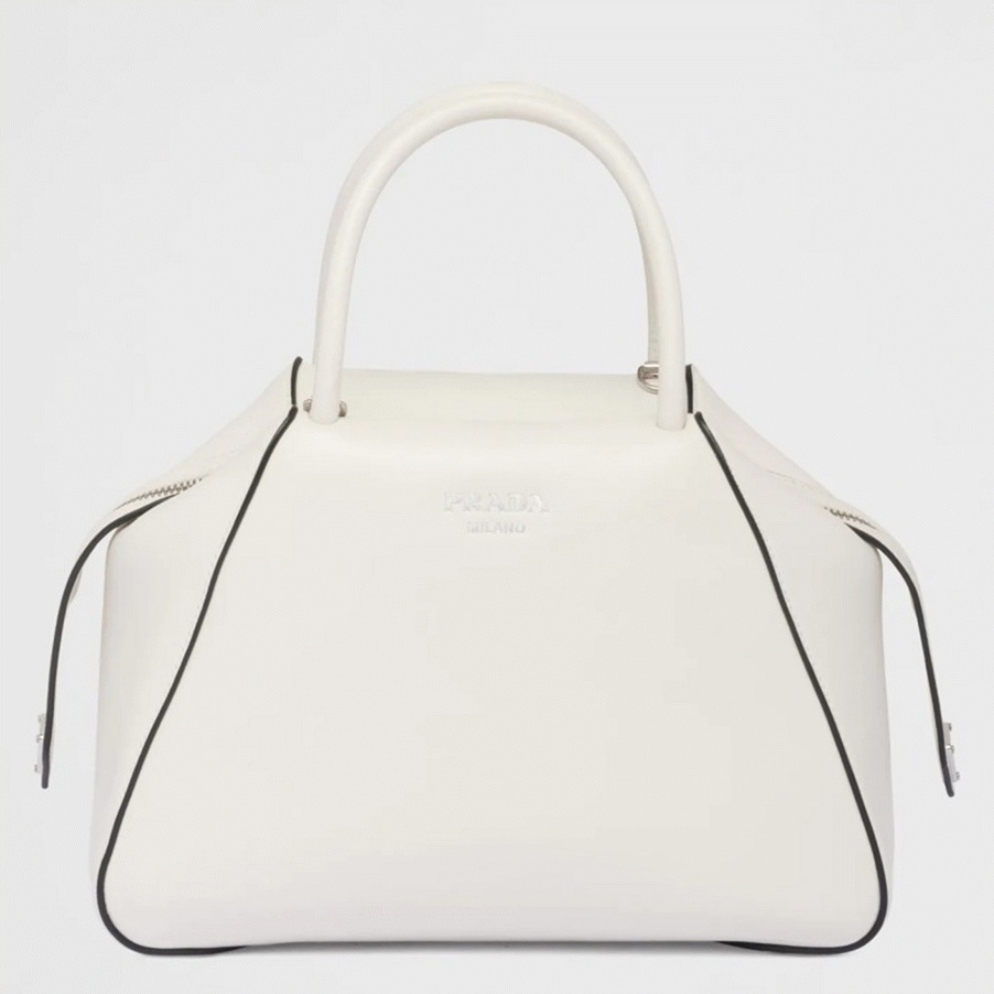 Pra*a S*pernova Small Top Handle Bag Imitation in White