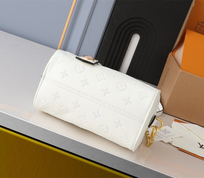 L0vis Vvtt0n Other Leathers Speedy Bandouliere 20 Handbag In Quartz White