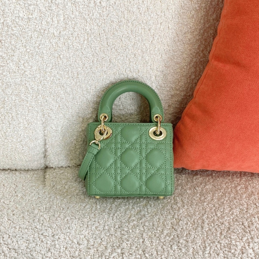 D10r Lady D10r Micro Bag Knockoff in Mint Cannage Lambskin