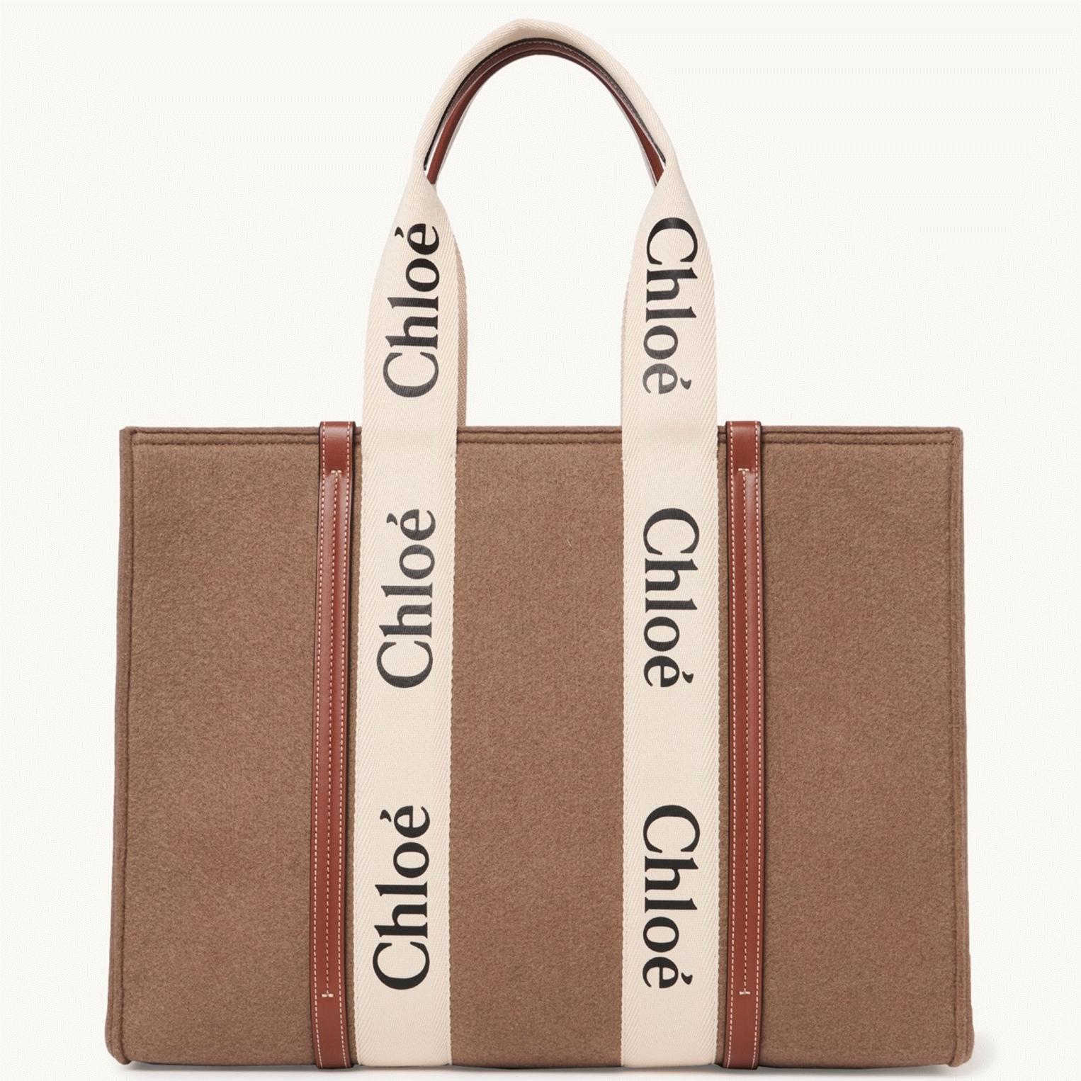 top quality replica Ch10e medium woody tote bag in brown felt