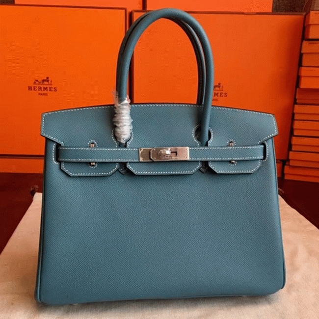 Blue Jean Imitation Luxury H**me5 Birkin 35cm Handbag