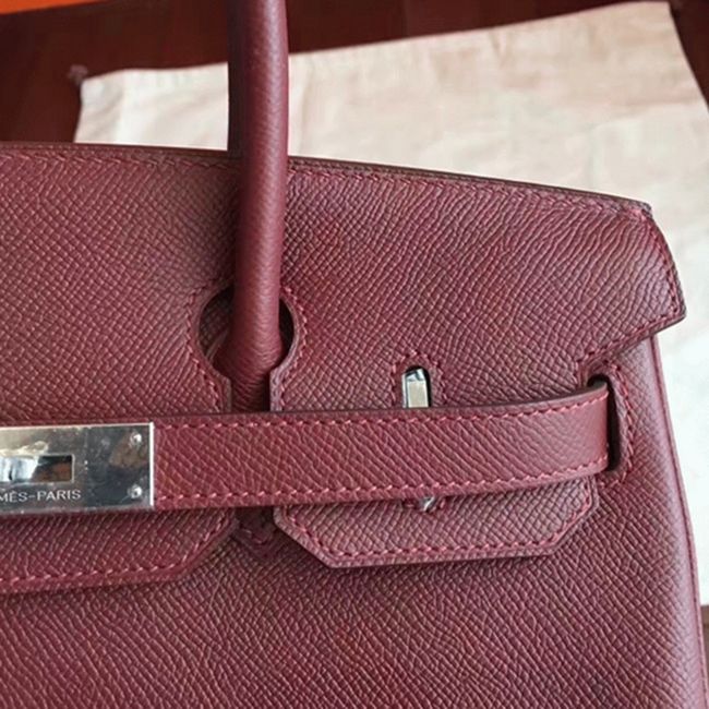 Bordeaux Knockoff Designer H**me5 Birkin 30cm Bag