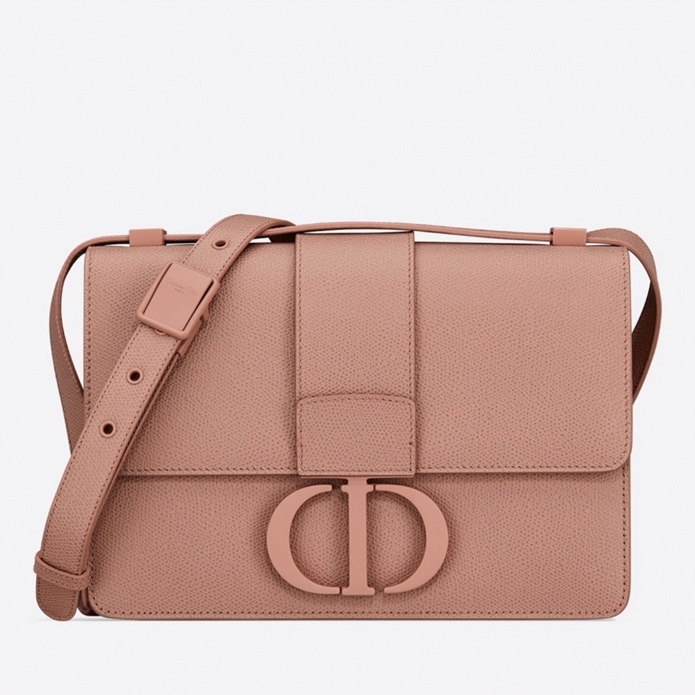 D10r 30 Montaigne Medium Bag Replica in Poudre Ultramatte Grained Calfskin