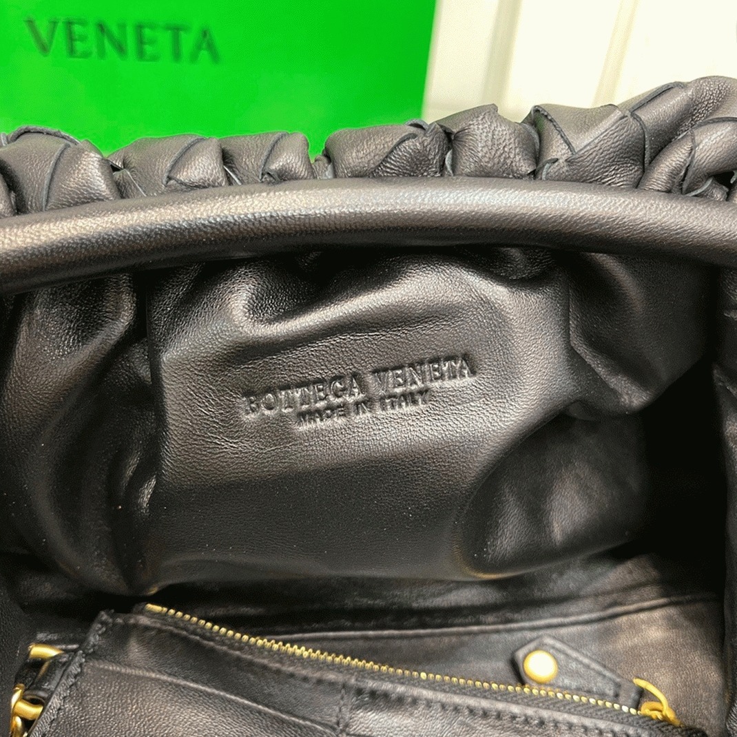 Replica B0tt*ga Ven*ta Large Pouch Clutch Bag Black