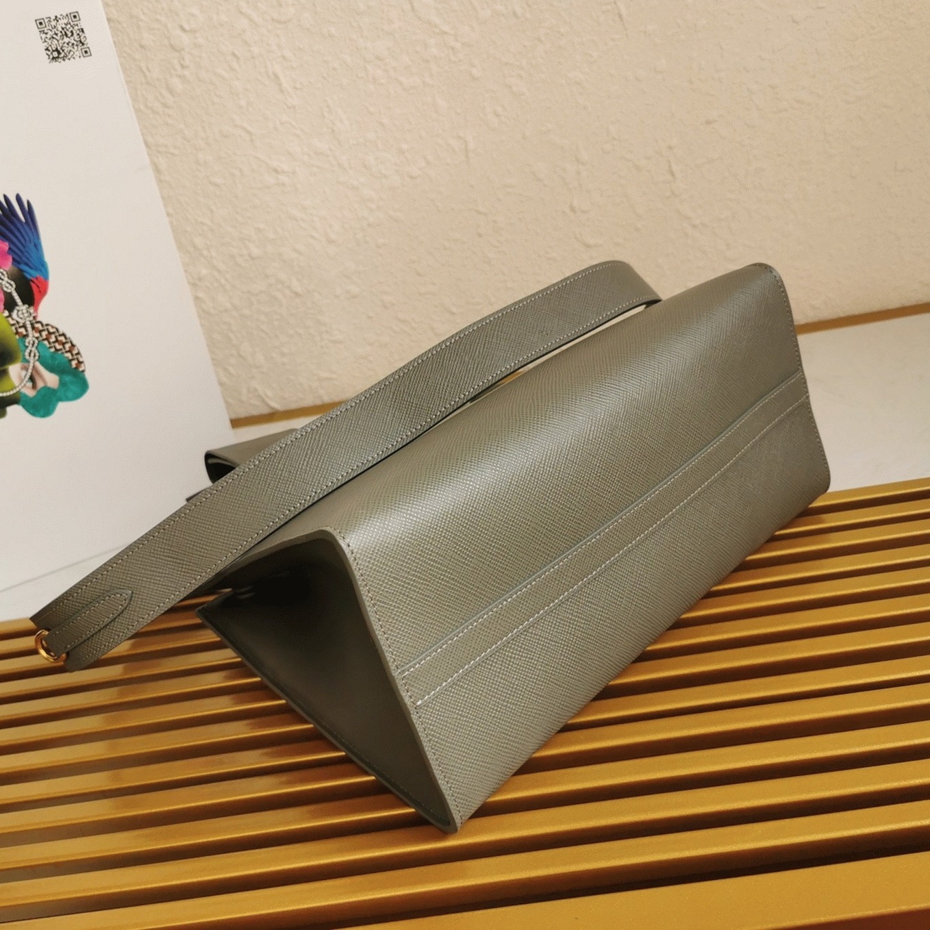 Grey Pra*a Monochrome Medium Bag Replica
