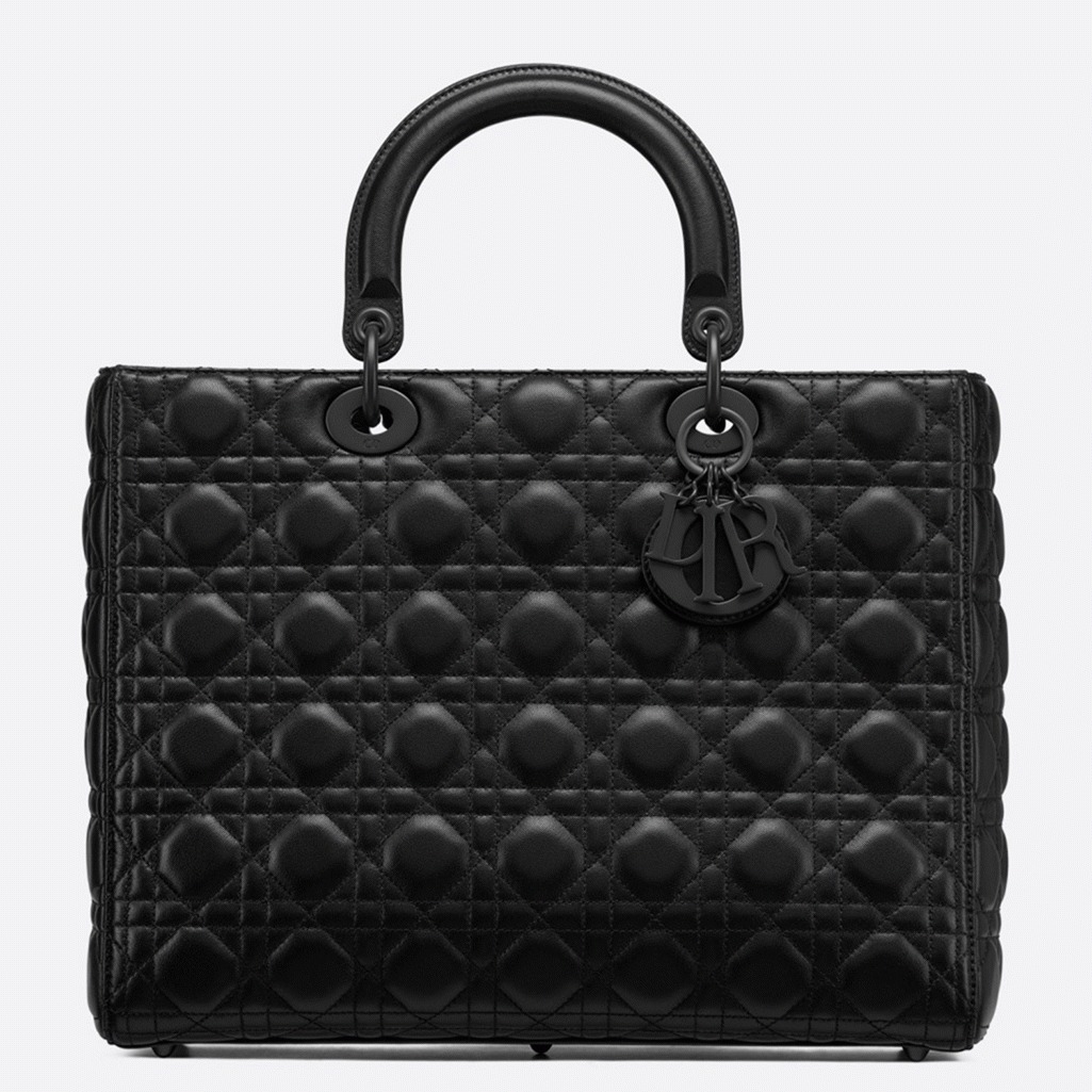 Black D10r Lady D10r Imitation Large Handbag