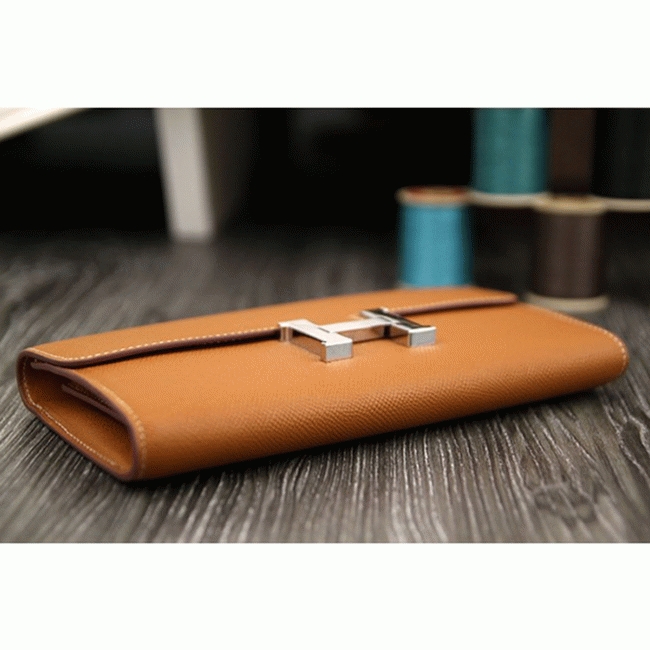 Brown replica H**me5 Constance wallet