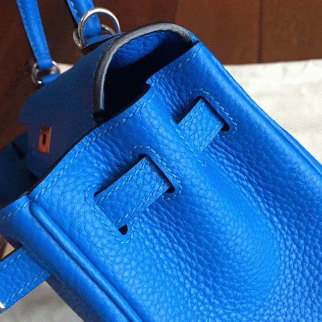 Blue Clemence Replica H**me5 Kelly 25cm Chic Tote