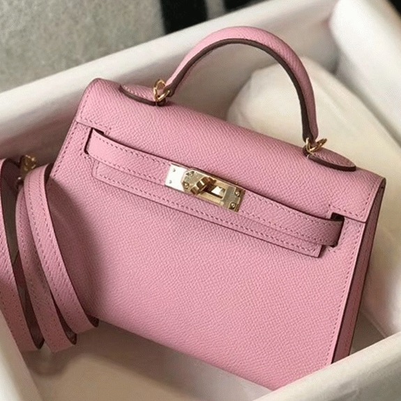 H**me5 Kelly Mini II Bag Fake in Mauve Sylvestre