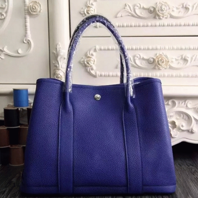 Electric Blue Replica H**me5 Garden Party 30cm Tote Handbag