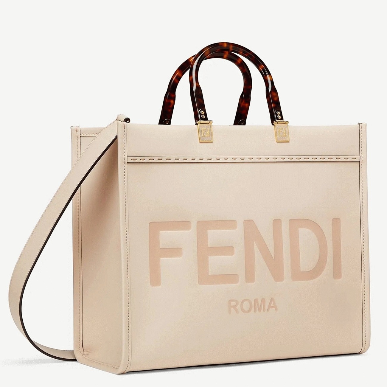 Top Quality Knockoff F**di Sunshine Medium Tote Bag In Beige Calfskin