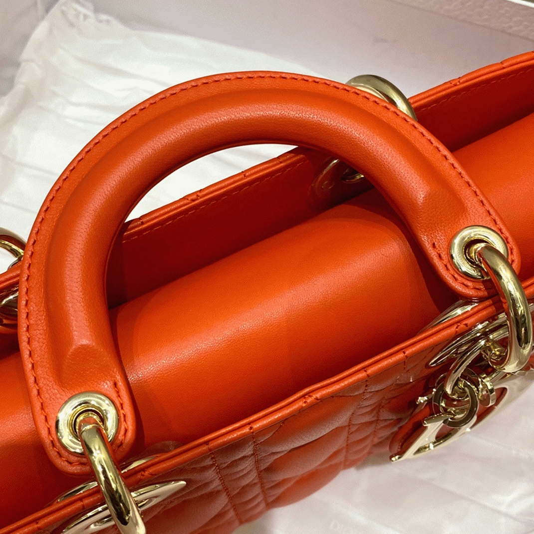 D10r Lady D-Joy Medium Bag Replica in Orange