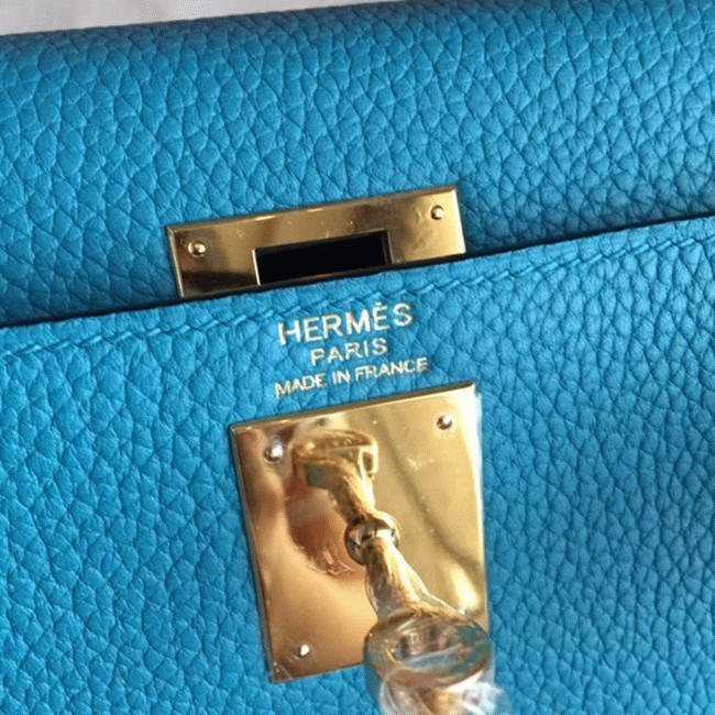Turquoise Clemence Imitation H**me5 Kelly Retourne 28cm Colorful Bag