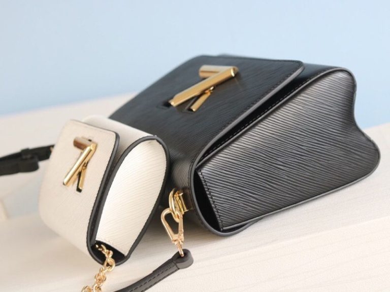 L0vis Vvtt0n Epi Leather Twist MM And Twisty Bag In Black And White