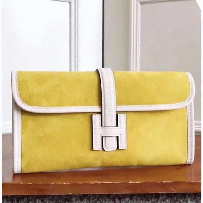 Yellow Knockoff H**me5 Jige Elan 29 Statement Clutch Bag
