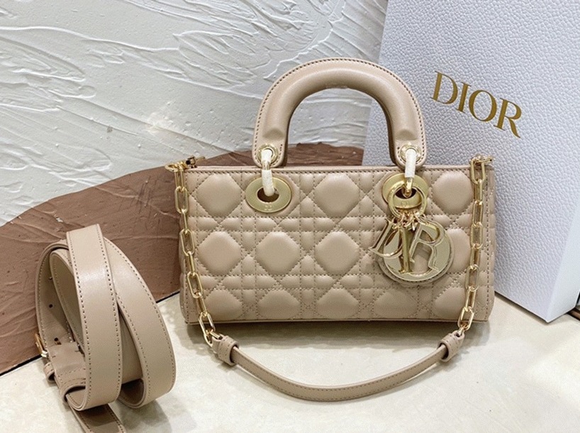 D10r Lady D-Joy Small Bag Replica in Hazelnut