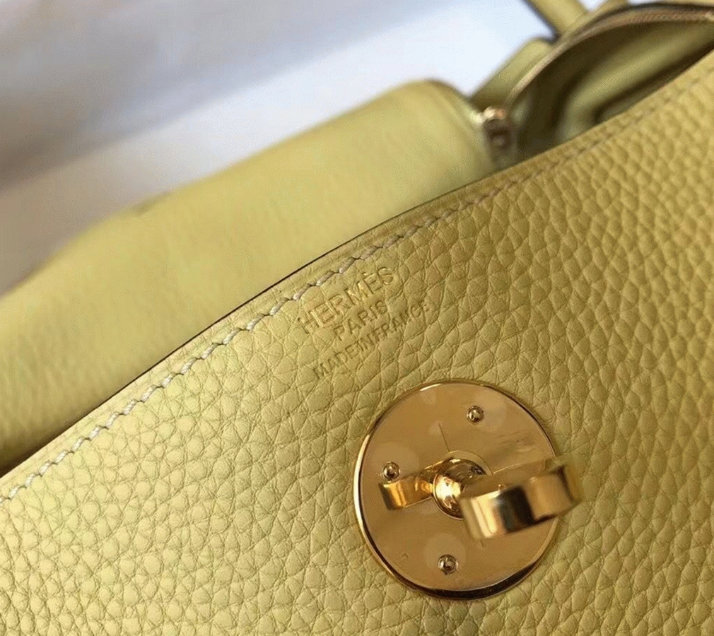Best replica H**me5 Lindy 30cm bag in jaune poussin hue