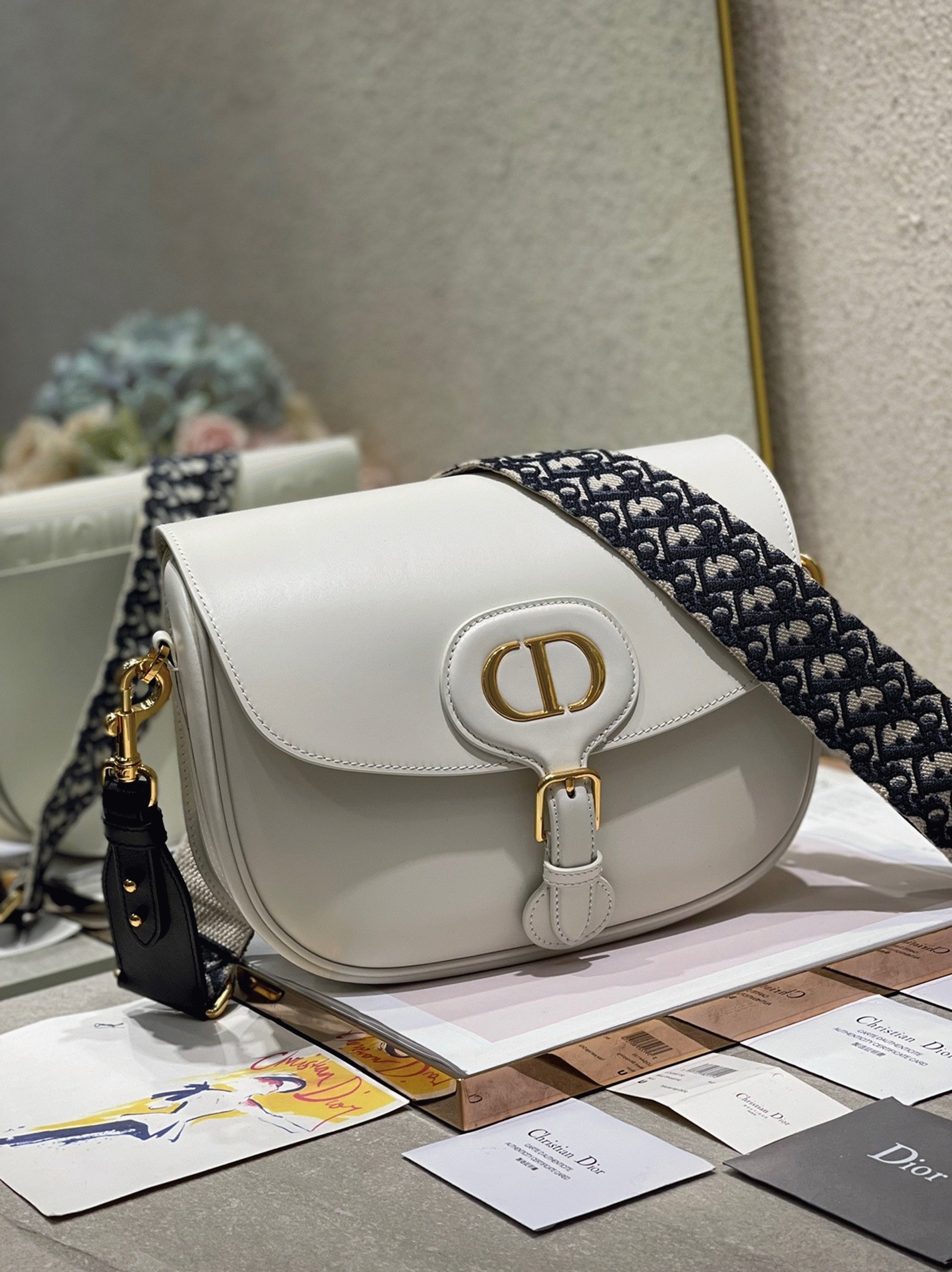 D10r Bobby Large Bag Replica in White