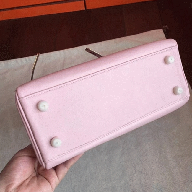 Rose Dragee Swift Replica High Quality H**me5 Kelly Retourne 28cm Bag