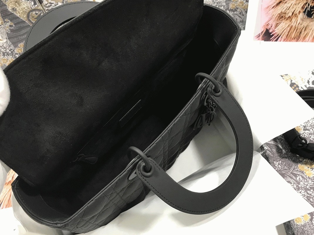 Black D10r Lady D10r Imitation Large Handbag