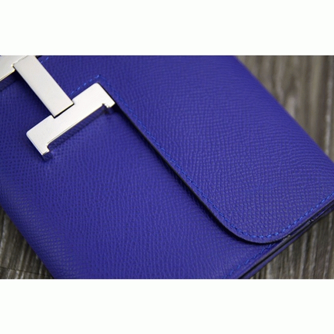 Electric blue replica H**me5 Constance wallet