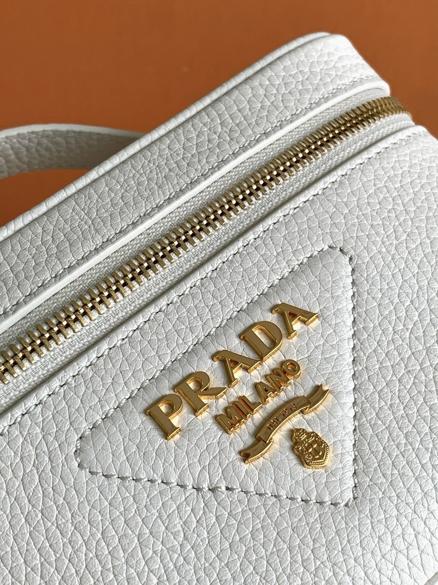 Pra*a Mini Vanity Bag Knockoff in White