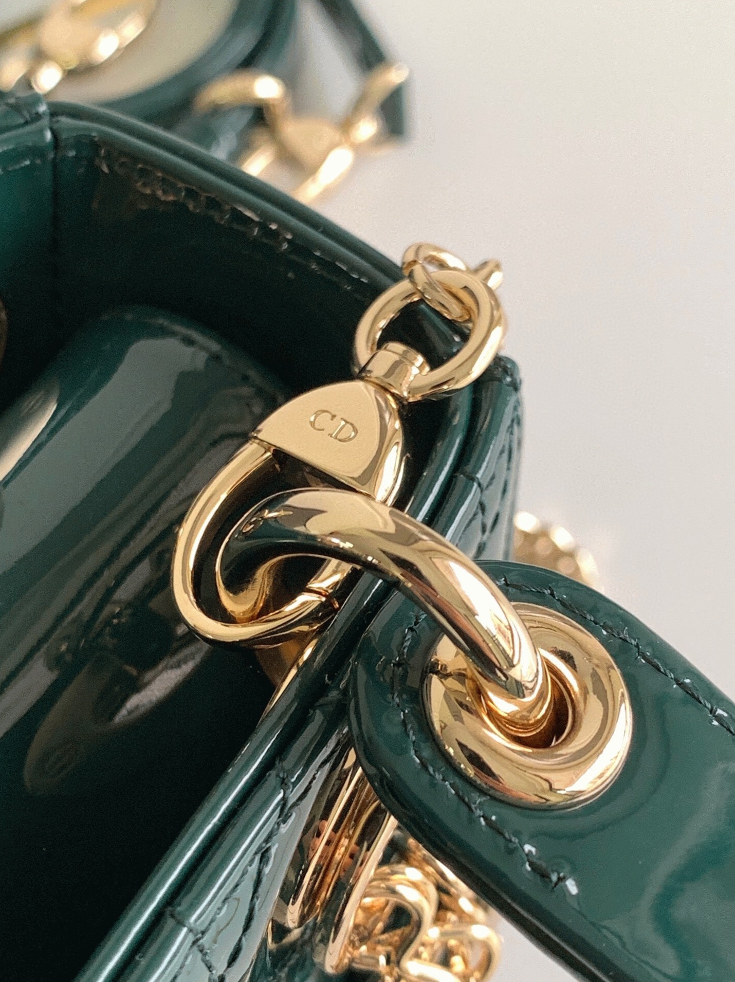 D10r Lady D10r Mini Chain Bag Fake with Chain in Green