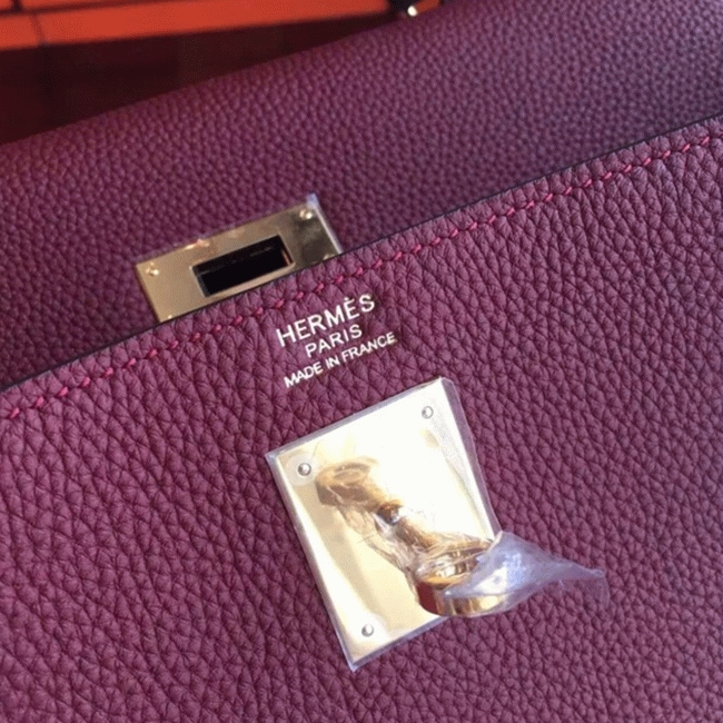 Bordeaux Clemence Replica H**me5 Kelly 35cm Rich Color Bag