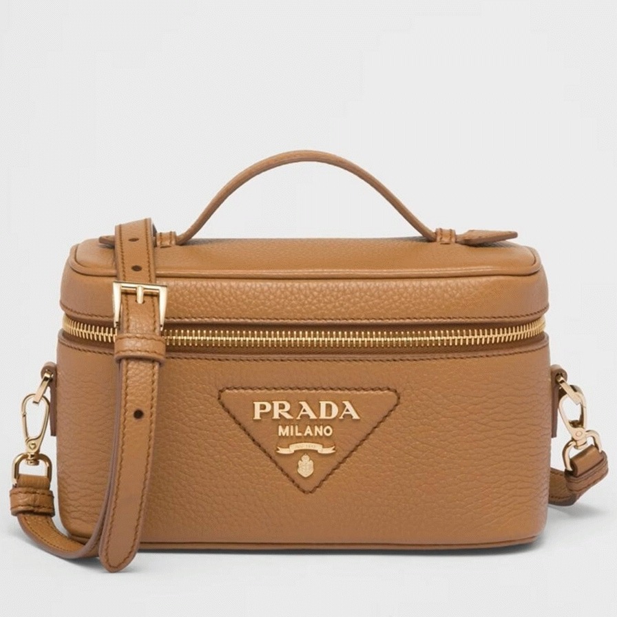 Pra*a Mini Vanity Bag Imitation in Brown