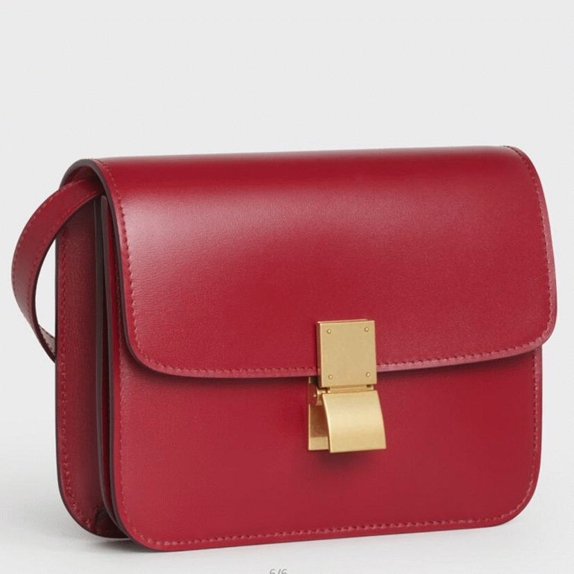 Top Quality Fake Ce1i*e Classic Box Teen Bag In Red
