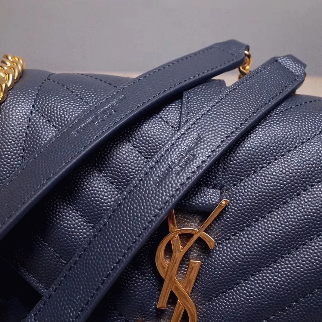 Fake Sa1nt Lau*nt Envelope Medium Bag Navy