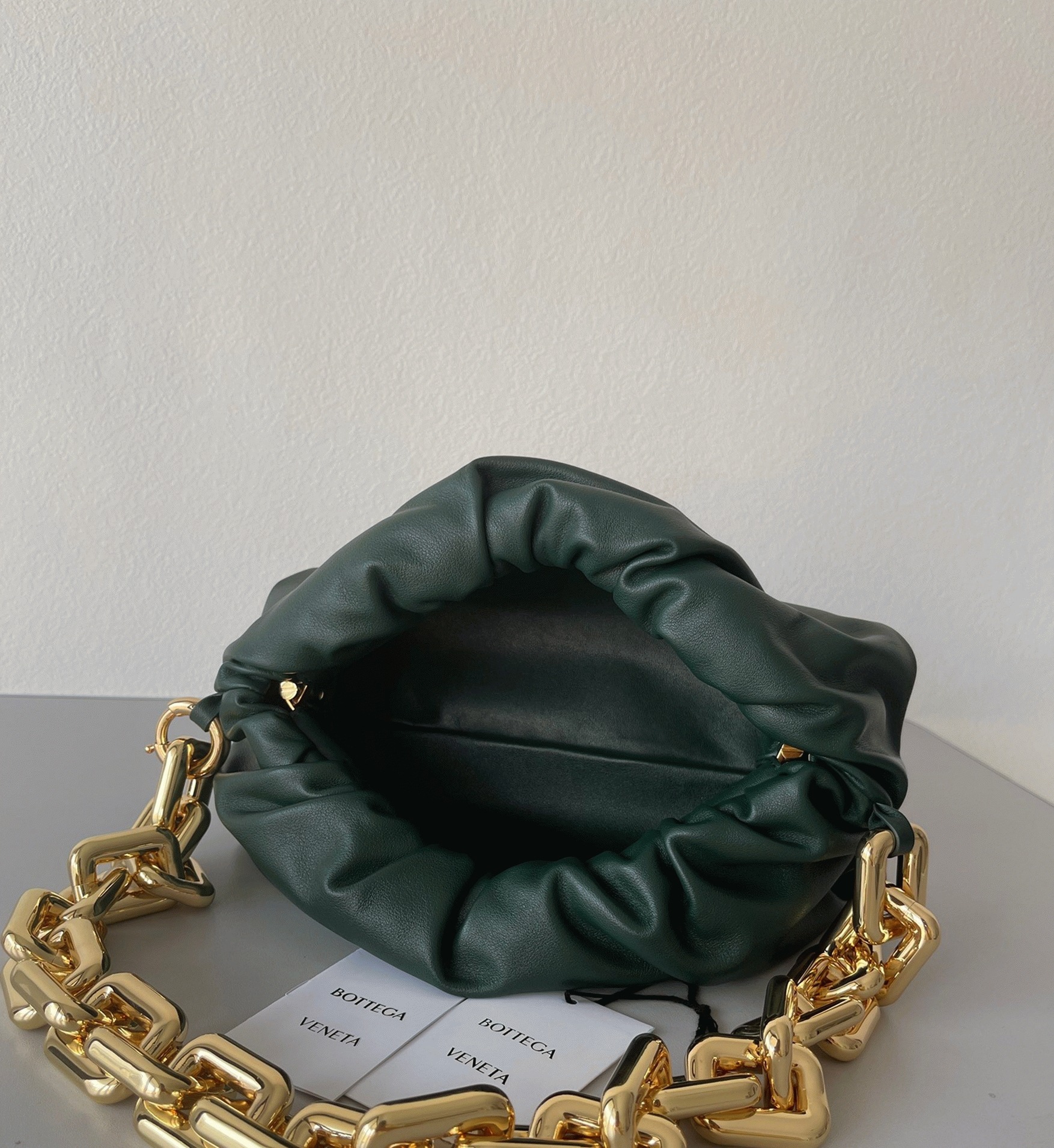Knockoff B0tt*ga Ven*ta The Chain Pouch Bag Raintree