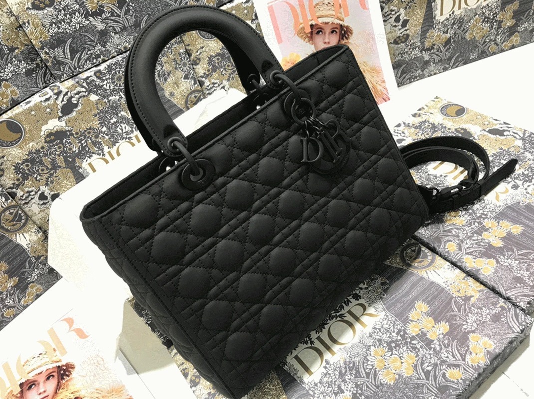 D10r Lady D10r Large Bag Knockoff in Black