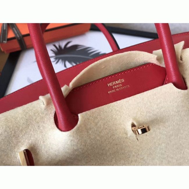 Red Luxury Knockoff H**me5 Birkin 30cm Purse