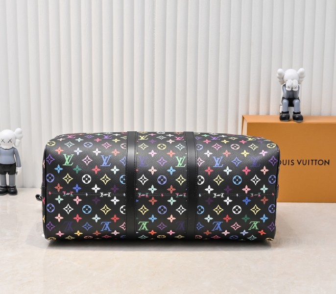 LV X TM Multicolored Keepall Bandouliere 50 In Black