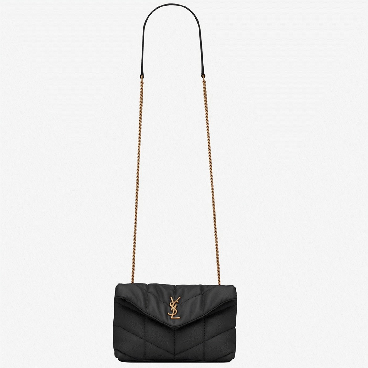 Replica Sa1nt Lau*nt Puffer Toy Bag Black Quilted Lambskin