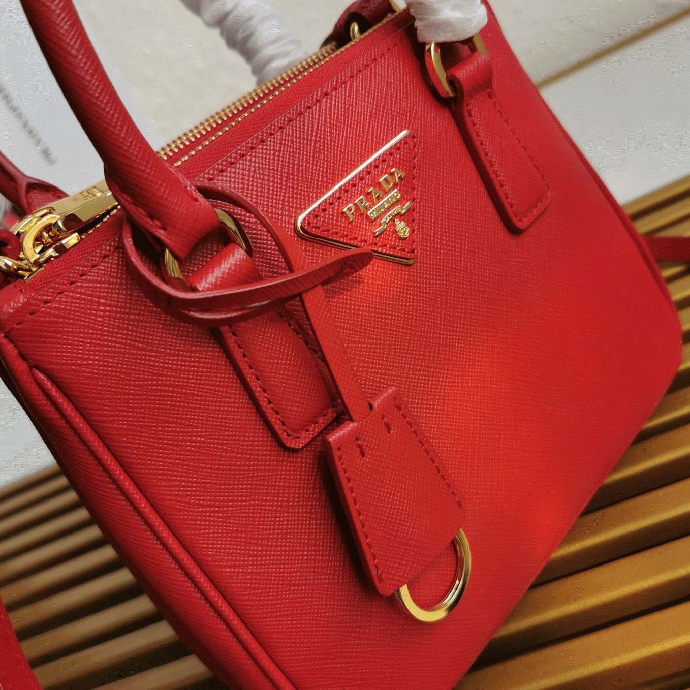 Red Pra*a Mini Galleria Bag Replica