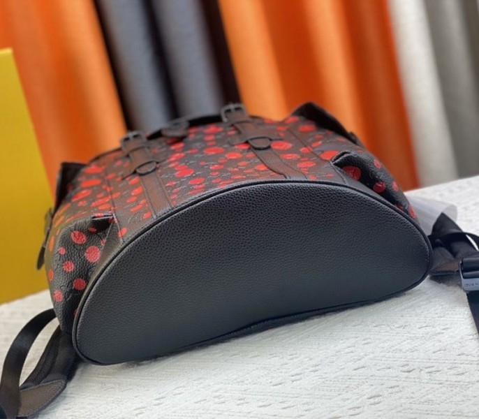 L0vis Vvtt0n X YK Christopher Backpack In Red Infinity Dots
