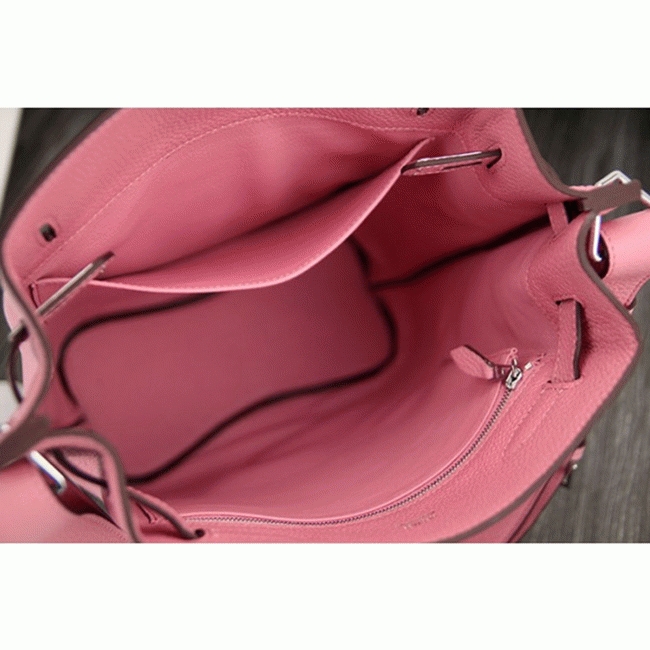 Pink Leather Replica H**me5 So Kelly 22cm Feminine Shoulder Bag