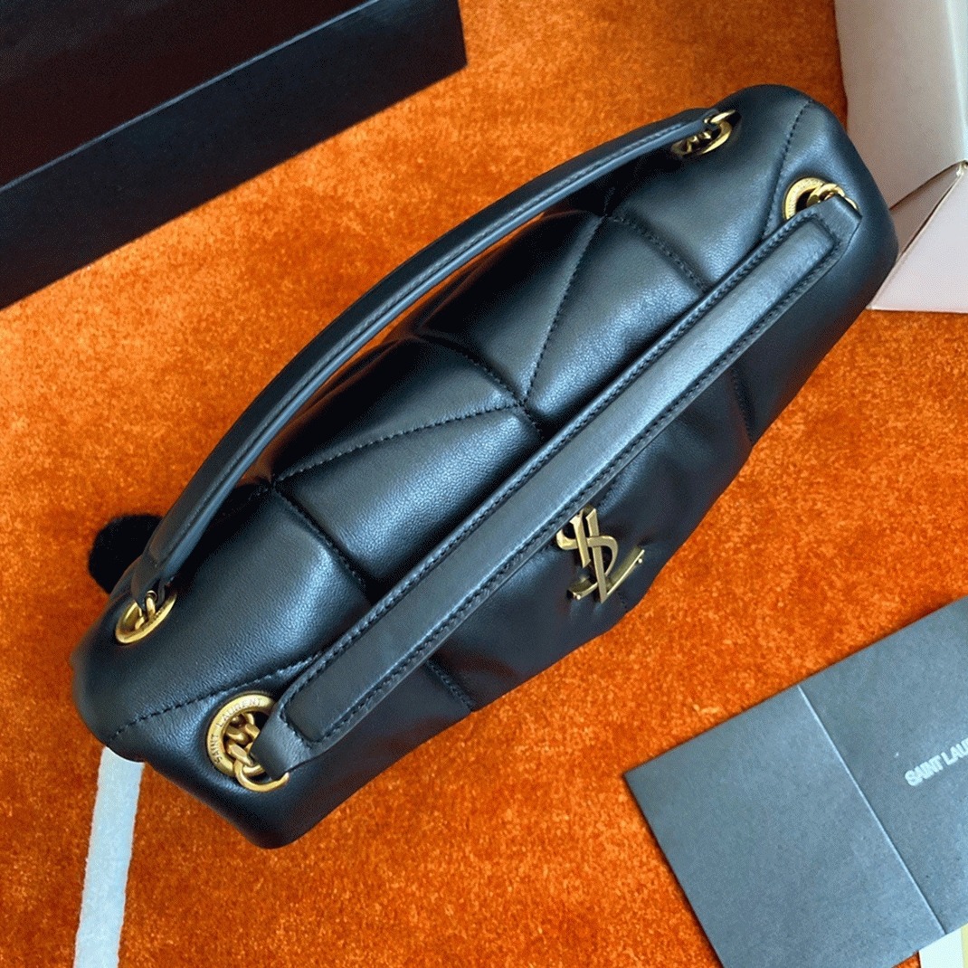 Replica Sa1nt Lau*nt Puffer Small Chain Bag Black Lambskin