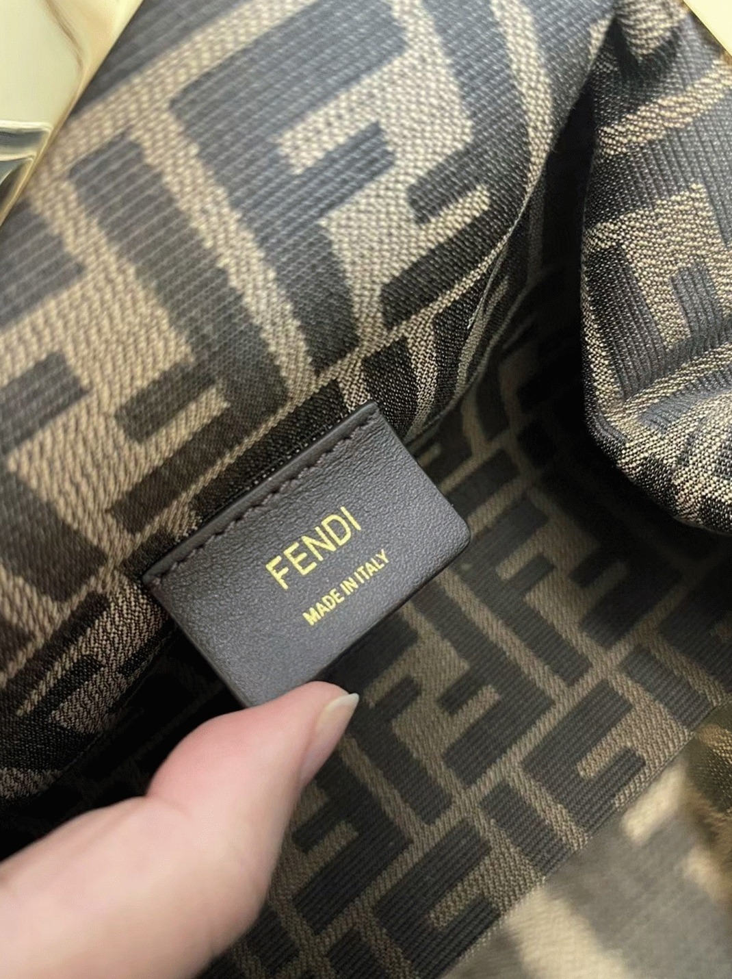 Top Quality Fake F**di First Medium Bag In Light Blue Nappa Leather