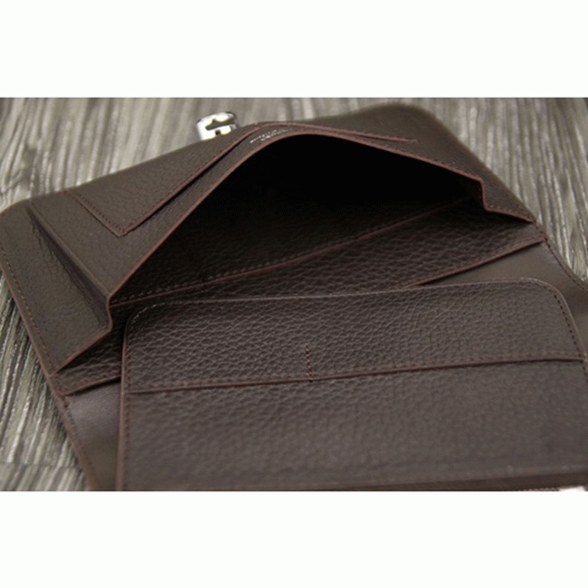 Chocolate knockoff H**me5 Dogon combine wallet