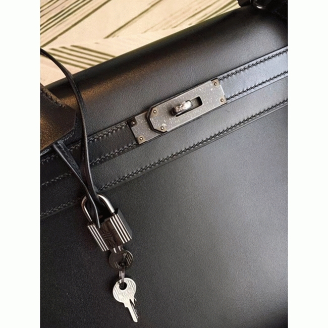 Black Box Knockoff H**me5 Kelly 35cm Structured Handbag