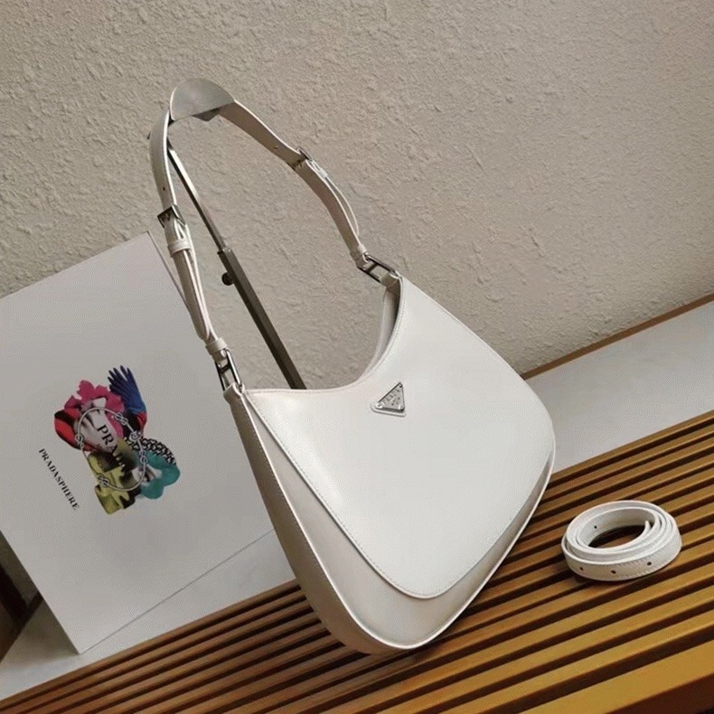 White Pra*a Cleo Large Bag Fake
